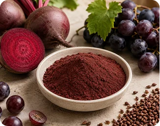 Grape skin extract powder with fresh grapes